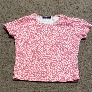 Brandy Melville Pink Crop Top Casual Floral